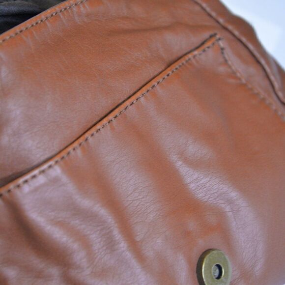 NWT Faux Leather Brown Crossbody Purse - Picture 6 of 6